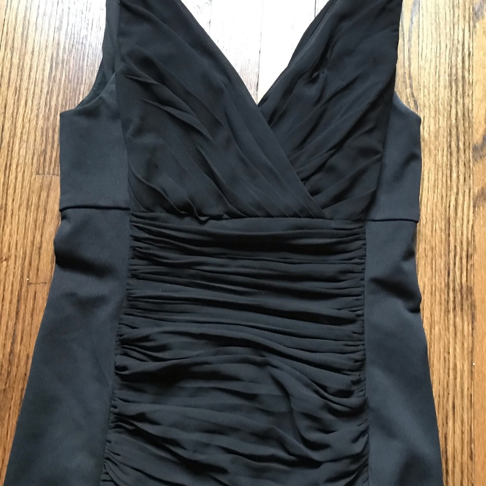 WHBM Rouched Black Dress